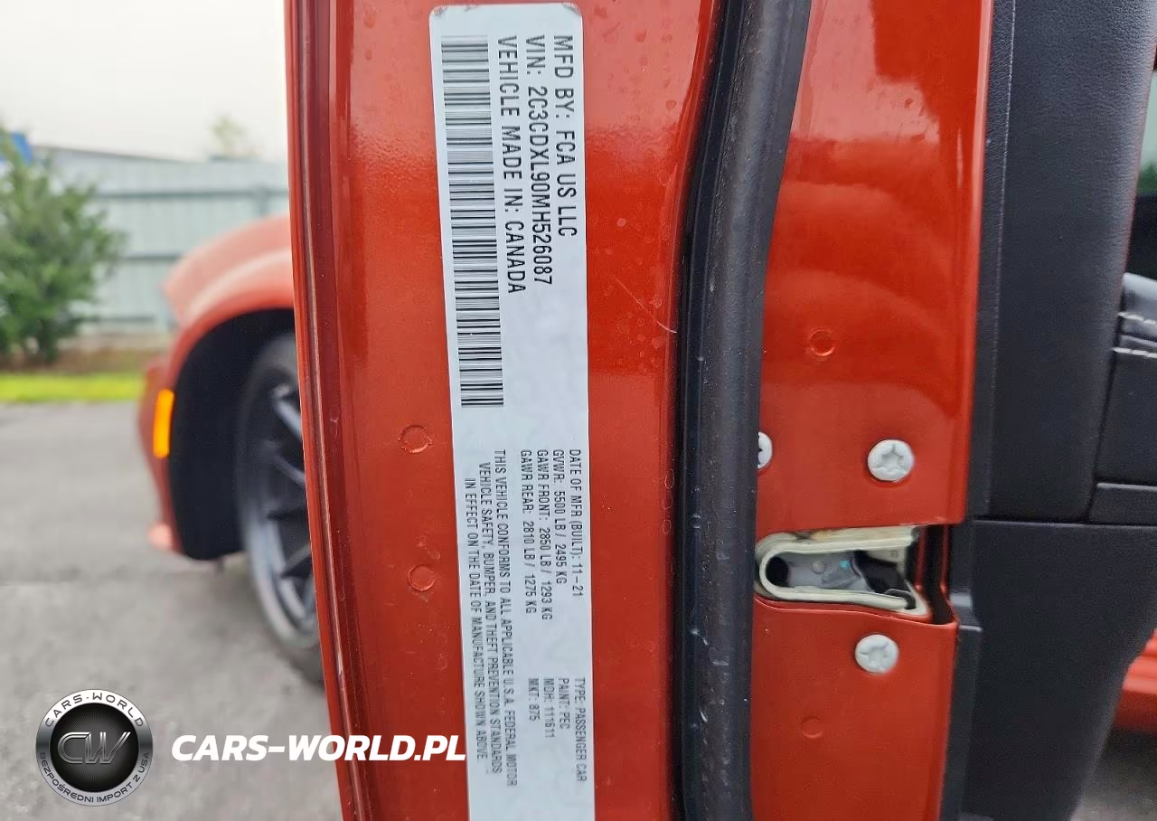 2021 Dodge Charger Srt Hellcat VIN:2C3CDXL90MH526087 - 12