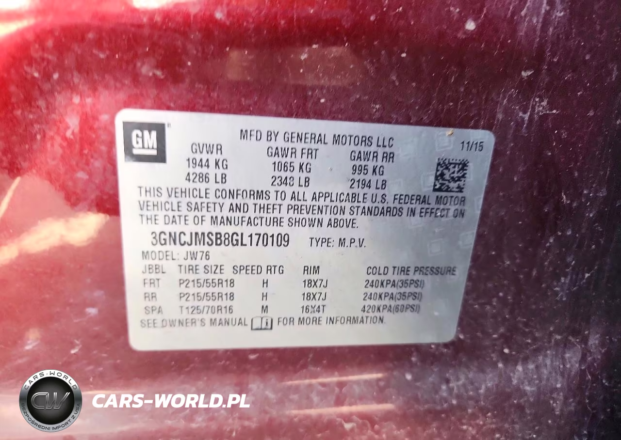 2016 Chevrolet Trax Ltz VIN:3GNCJMSB8GL170109 - 13