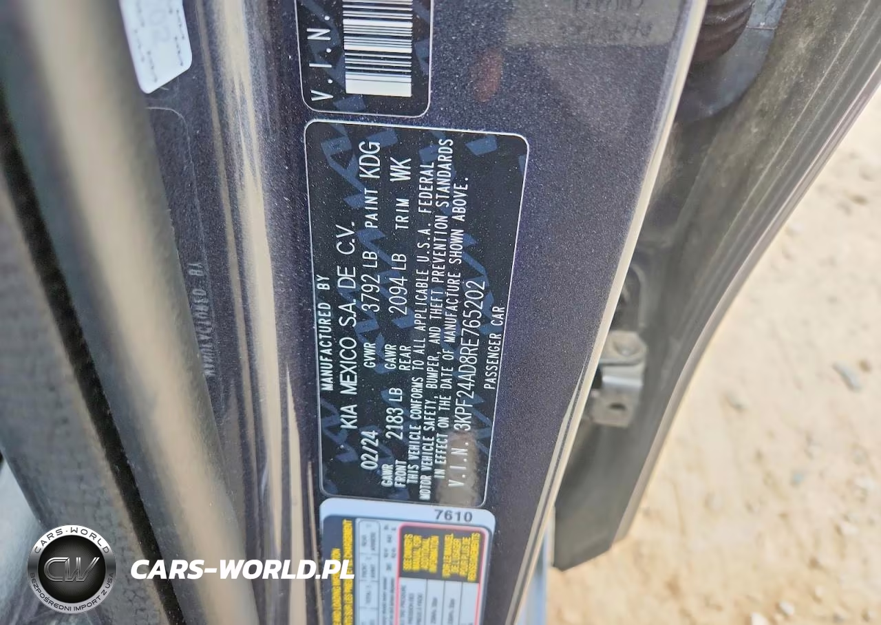 2024 Kia Forte Lxs VIN:3KPF24AD8RE765202 - 12