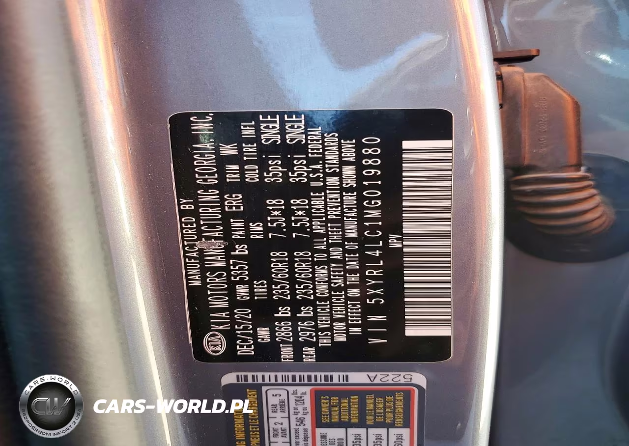 2021 Kia Sorento S VIN:5XYRL4LC1MG019880 - 14