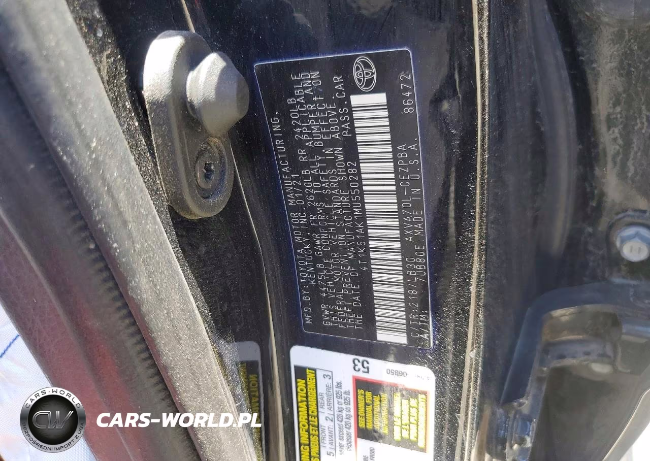 2021 Toyota Camry Xse VIN:4T1K61AK1MU550282 - 12
