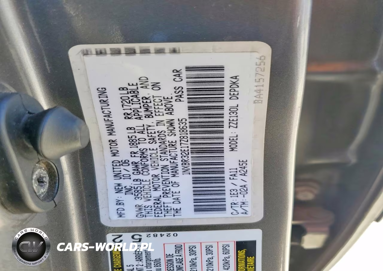 2007 Toyota Corolla Ce VIN:1NXBR32E17Z818635 - 12