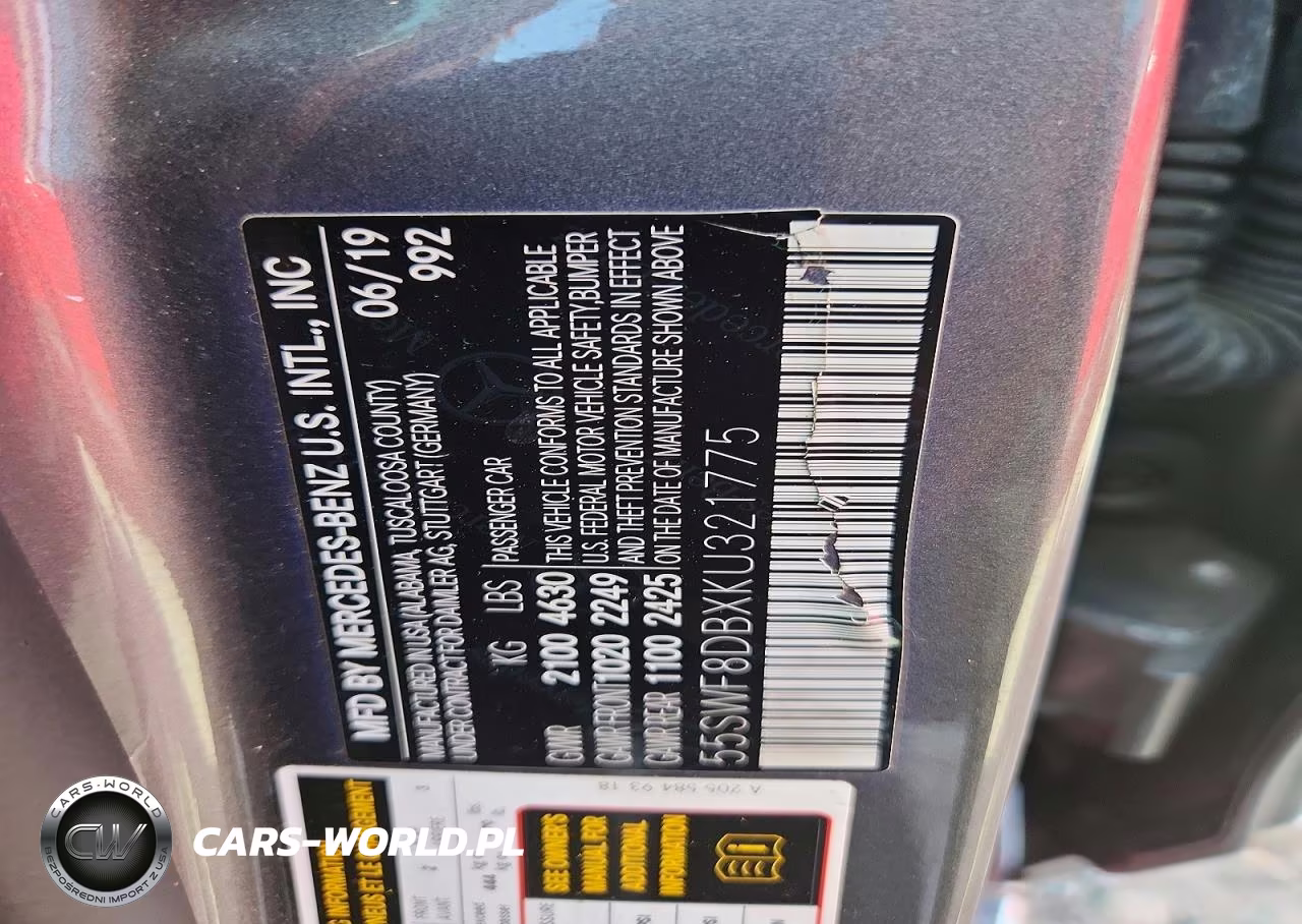 2019 Mercedes-Benz C 300 VIN:55SWF8DBXKU321775 - 12