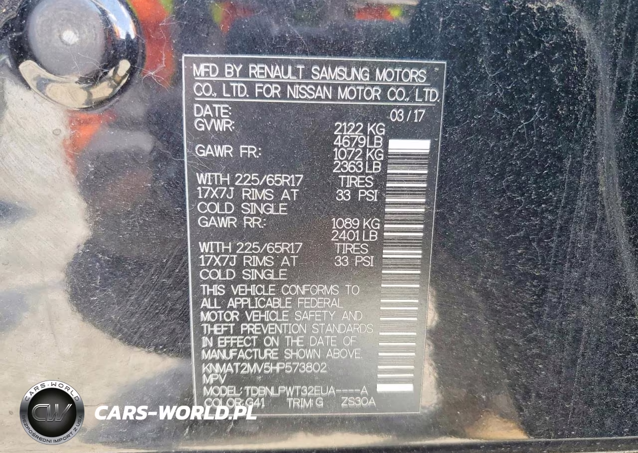 2017 Nissan Rogue S VIN:KNMAT2MV5HP573802 - 13
