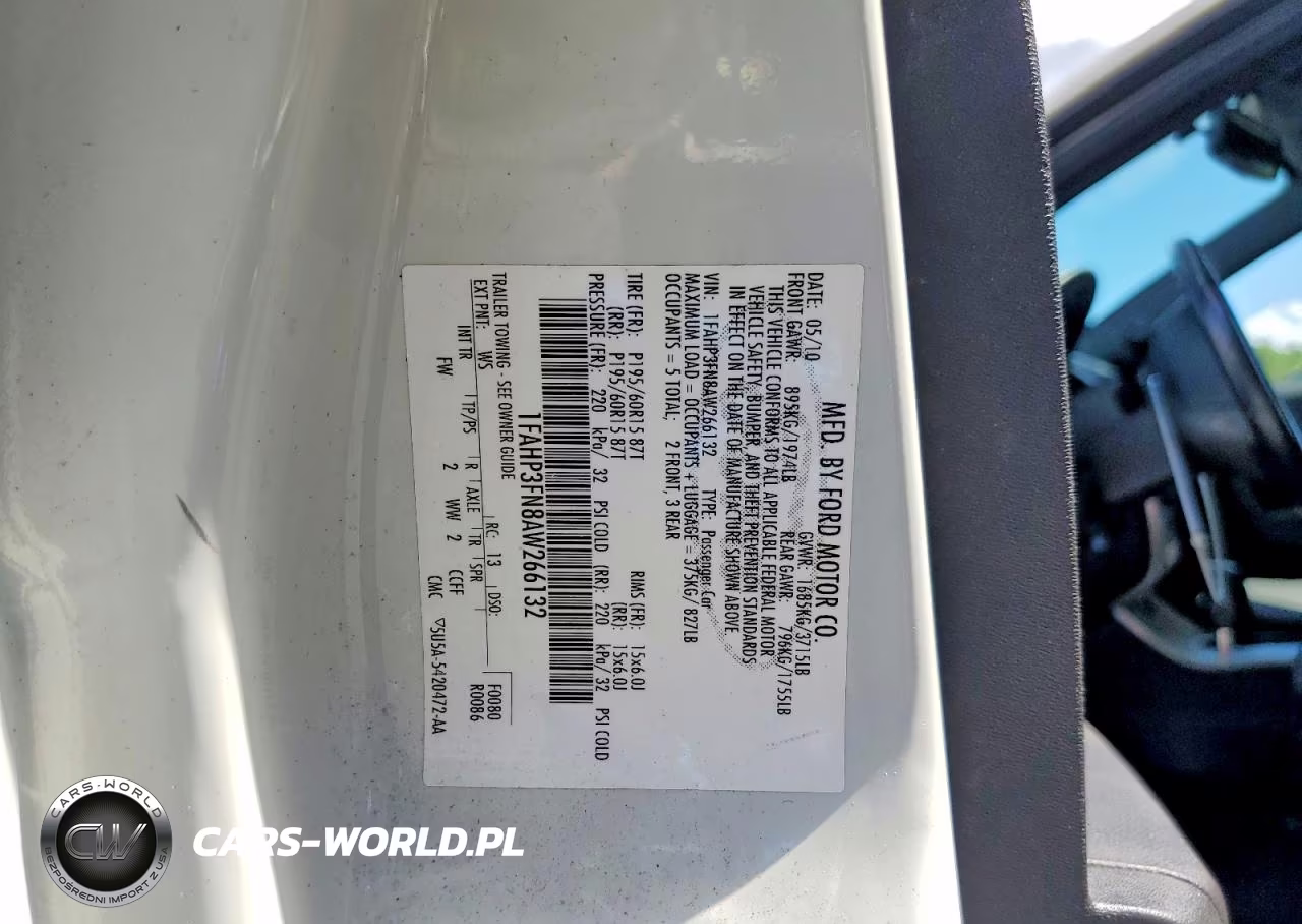 2010 Ford Focus Se VIN:1FAHP3FN8AW266132 - 12