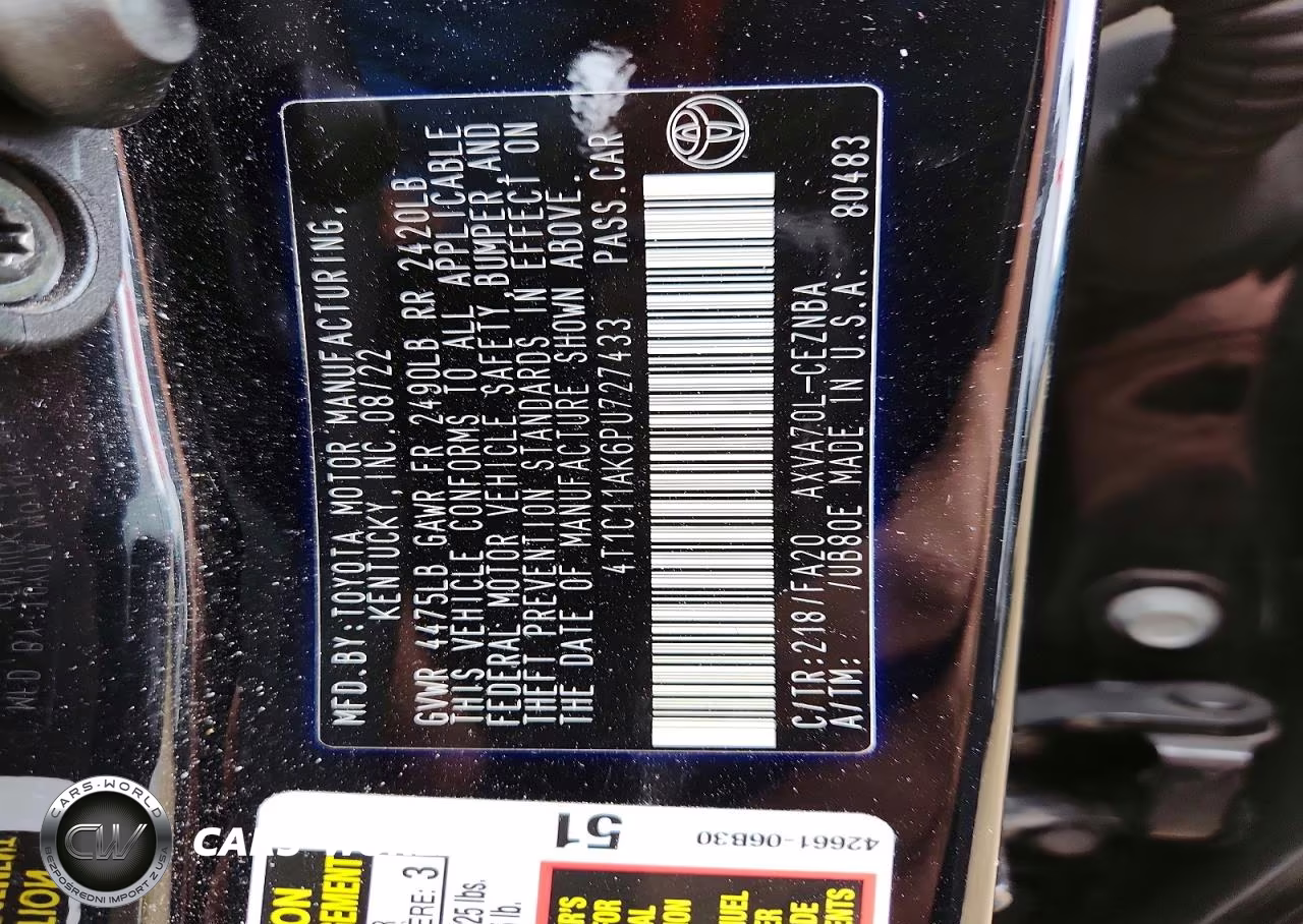 2023 Toyota Camry Le VIN:4T1C11AK6PU727433 - 23