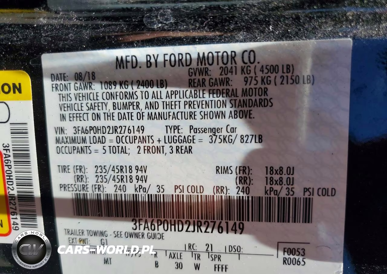 2018 Ford Fusion Se VIN:3FA6P0HD2JR276149 - 12