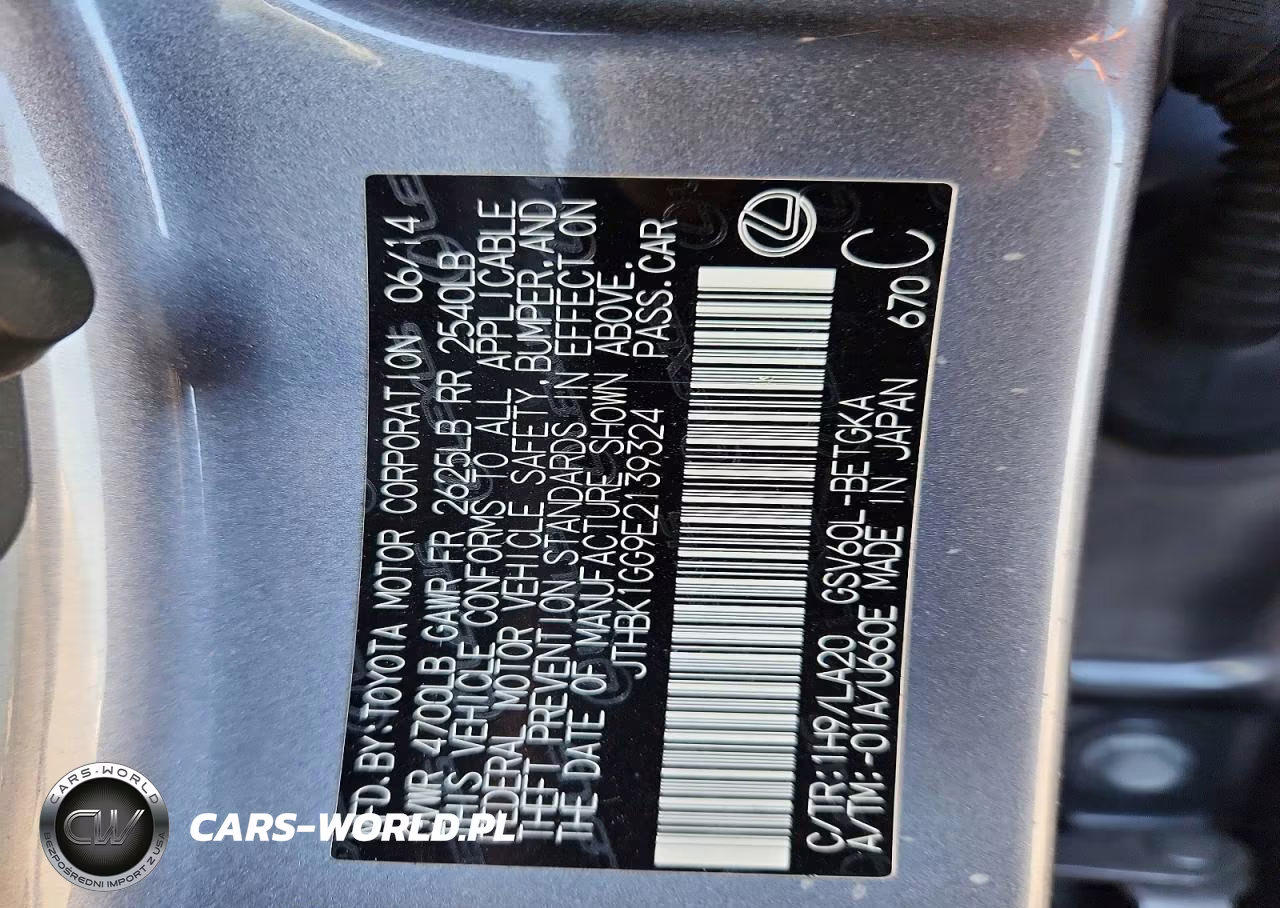 2014 Lexus Es 350 VIN:JTHBK1GG9E2139324 - 12