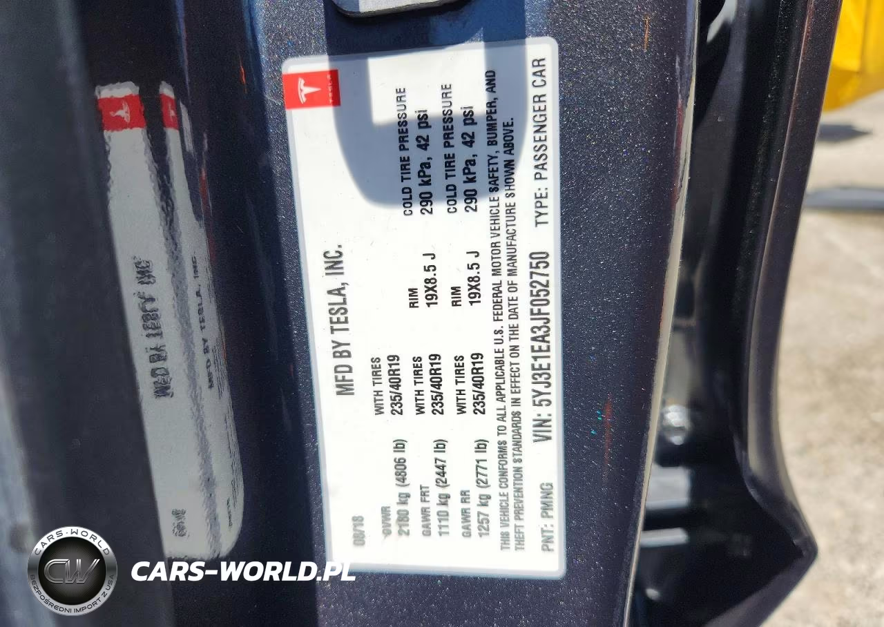 2018 Tesla Model 3 VIN:5YJ3E1EA3JF052750 - 13