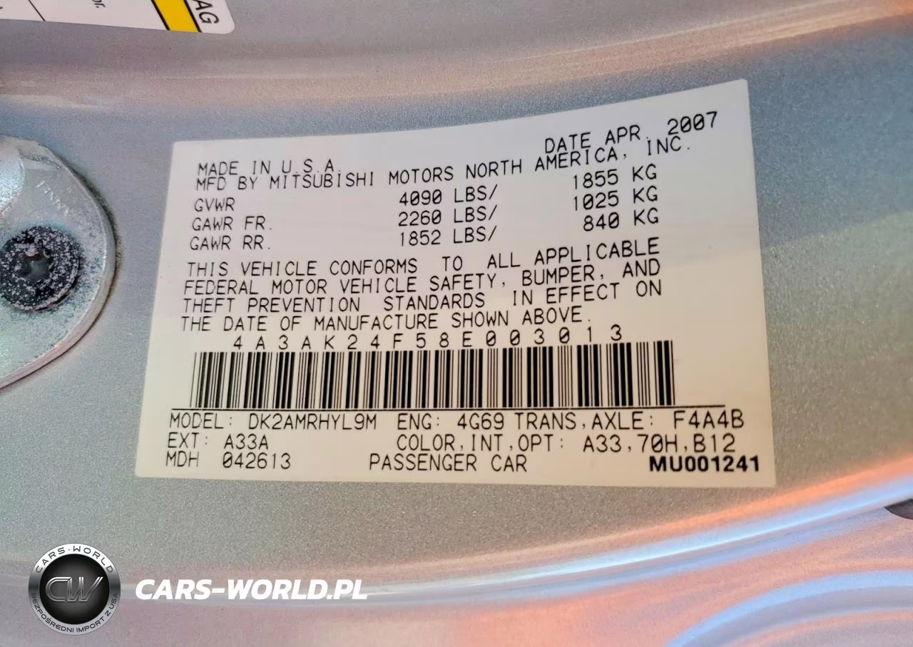 2008 Mitsubishi Eclipse Gs VIN:4A3AK24F58E003013 - 12