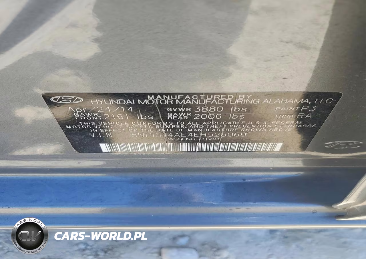 2014 Hyundai Elantra Se VIN:5NPDH4AE4EH526069 - 12