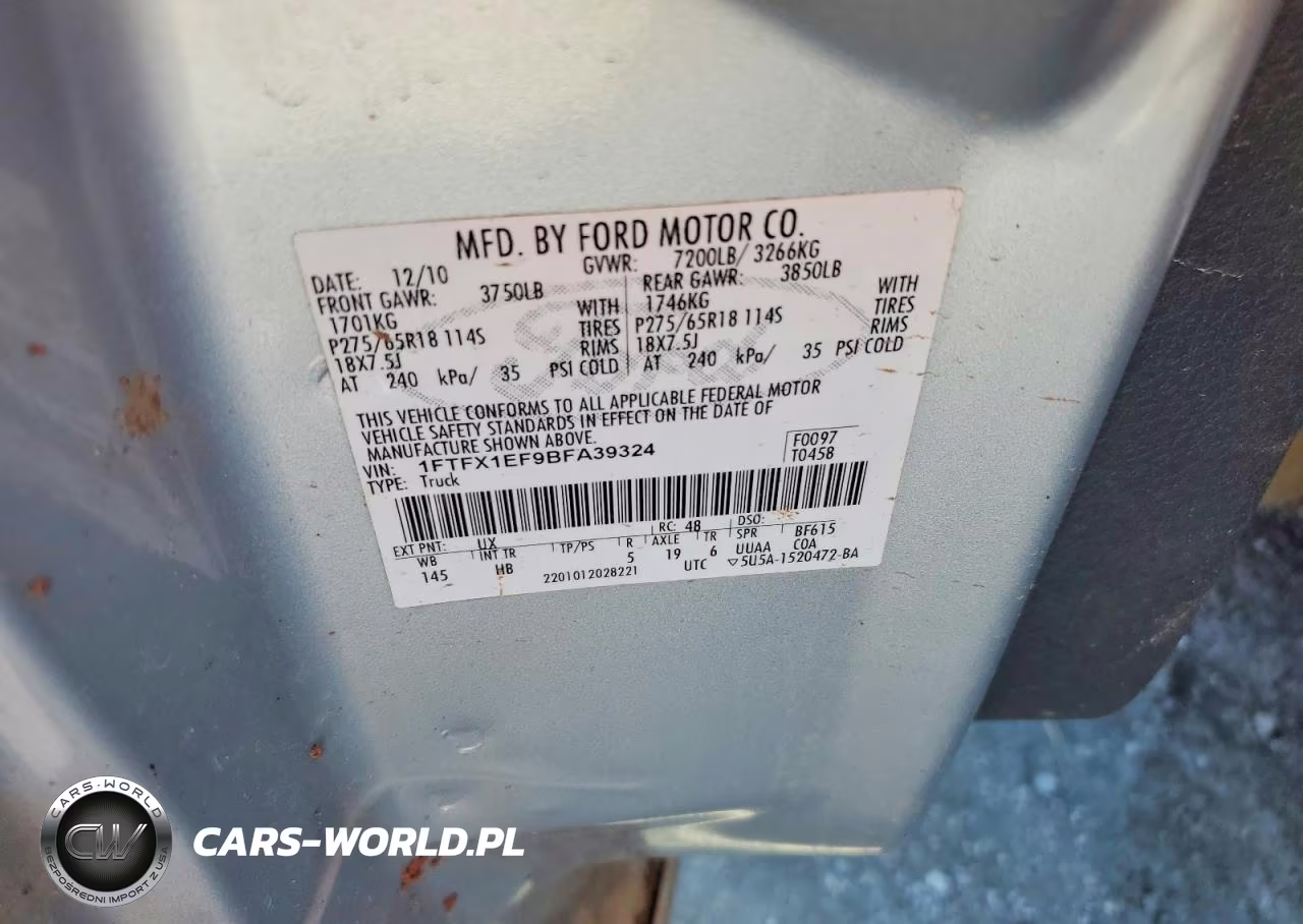 2011 Ford F150 Super Cab VIN:1FTFX1EF9BFA39324 - 12