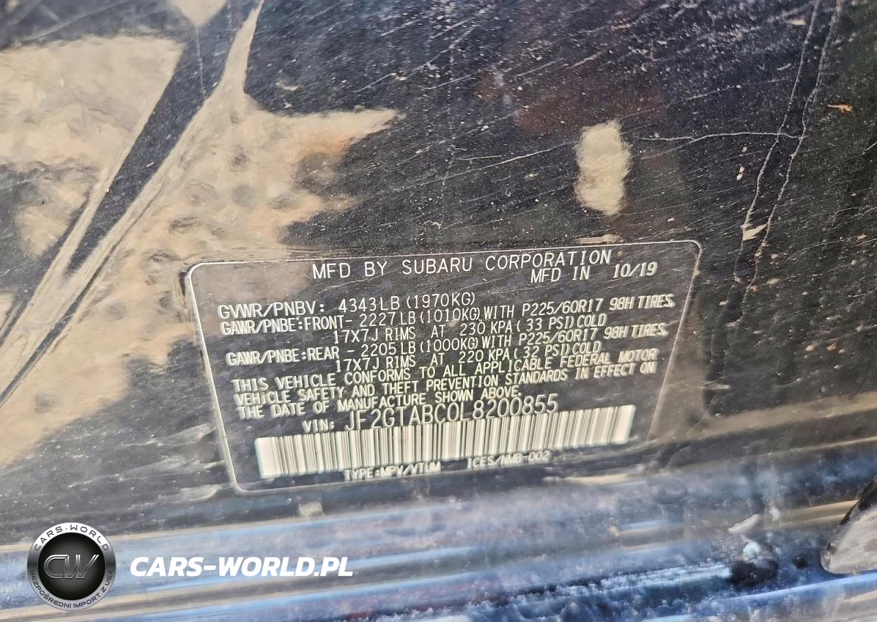 2020 Subaru Crosstrek VIN:JF2GTABC0L8200855 - 12