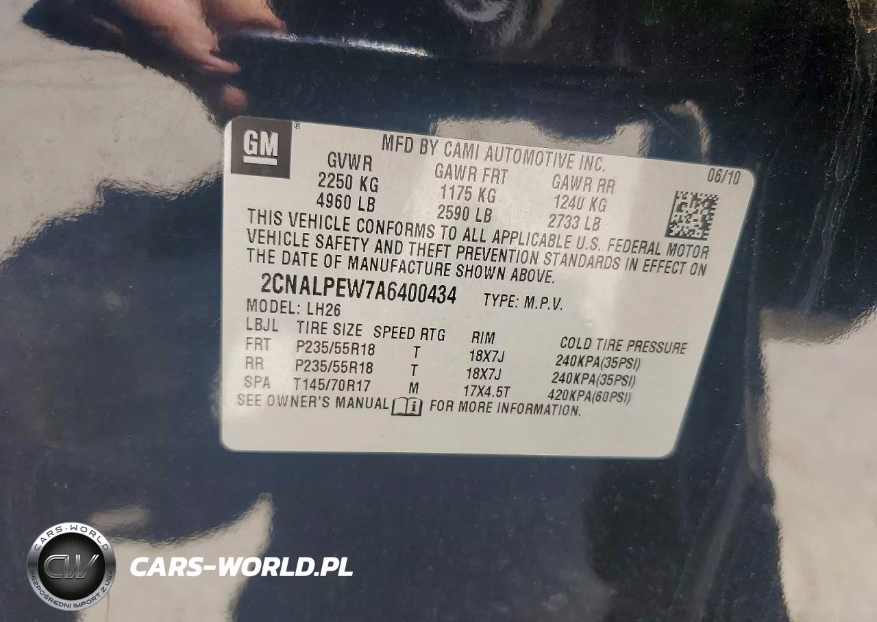 2010 Chevrolet Equinox Lt VIN:2CNALPEW7A6400434 - 14