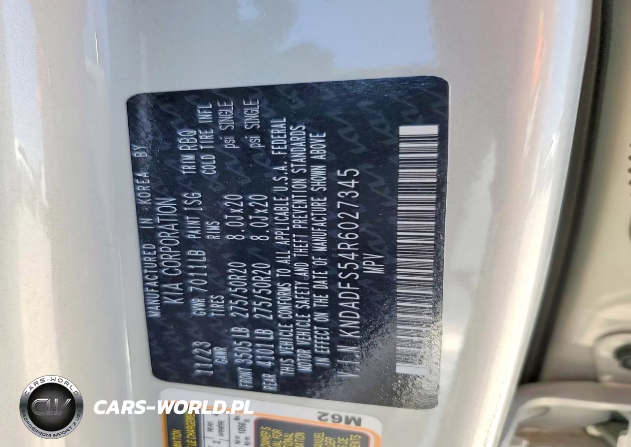 2024 Kia Ev9 Land VIN:KNDADFS54R6027345 - 14