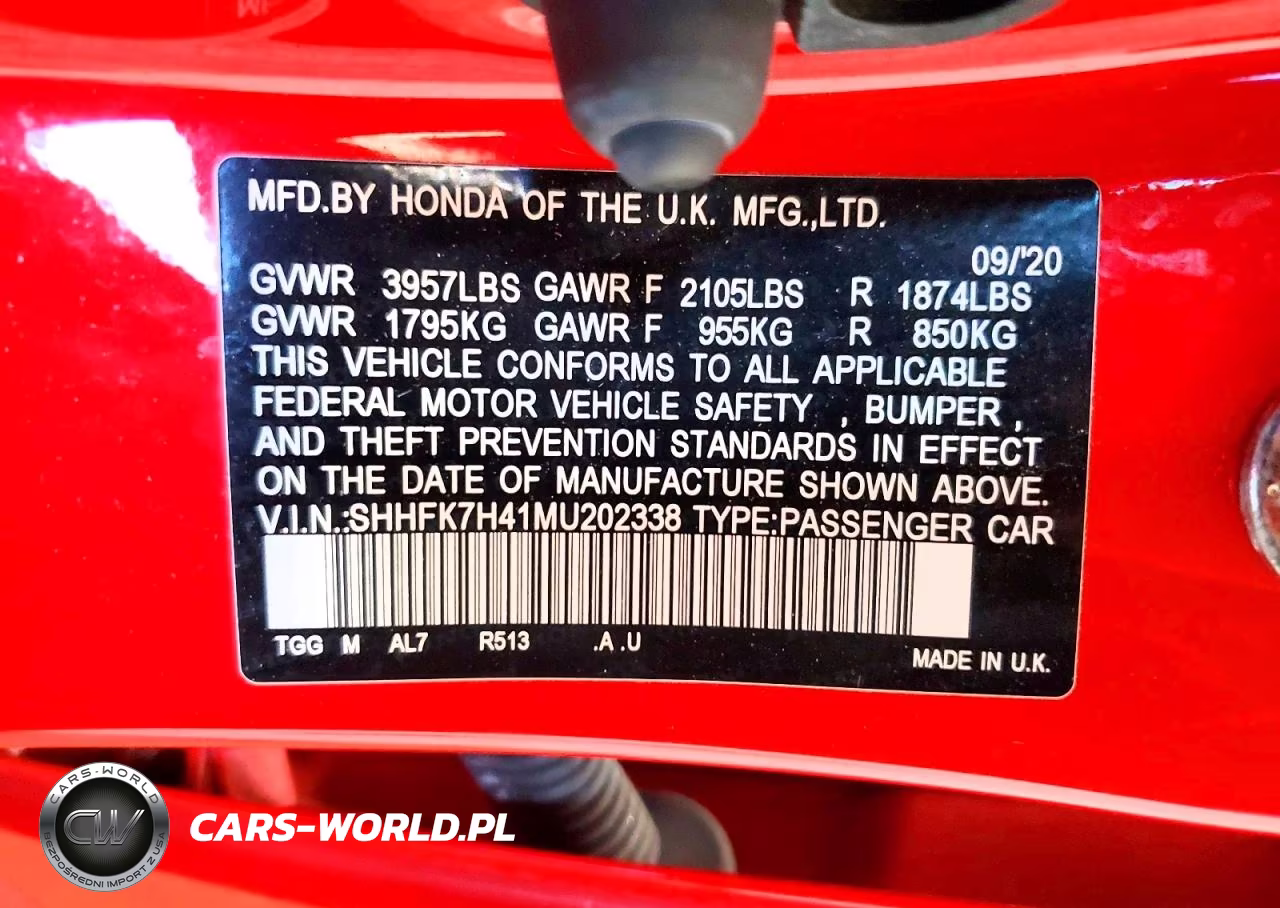 2021 Honda Civic Sport VIN:SHHFK7H41MU202338 - 12