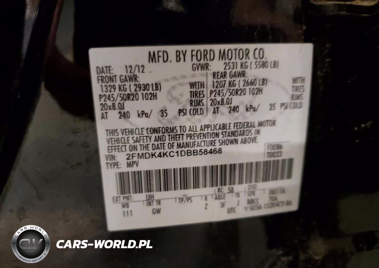 2013 Ford Edge Limited VIN:2FMDK4KC1DBB58468 - 13