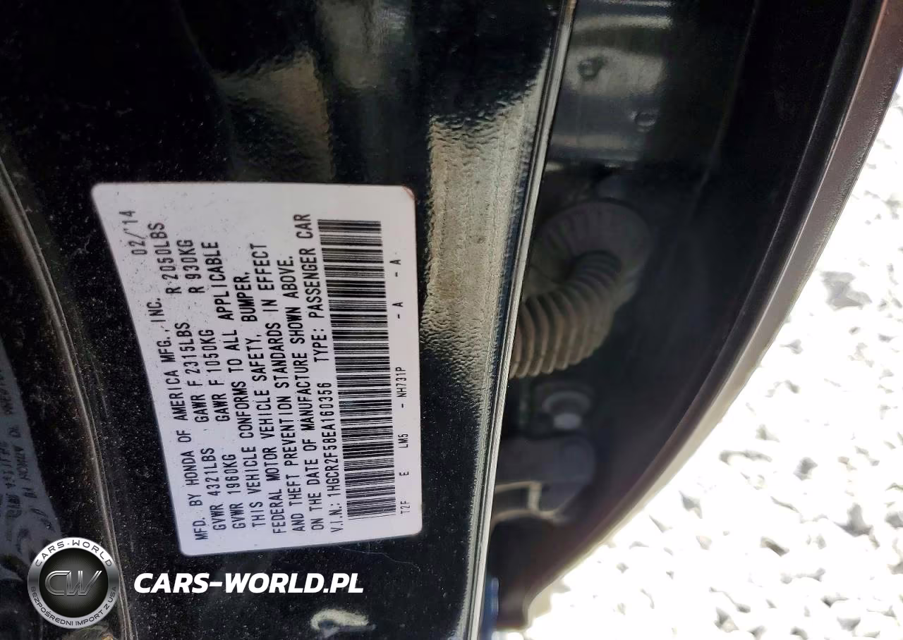 2014 Honda Accord Sport VIN:1HGCR2F58EA160356 - 12