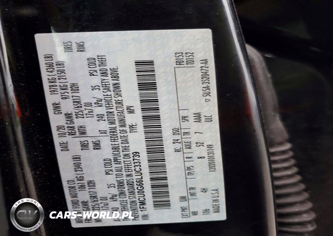 2020 Ford Escape Se VIN:1FMCU0G66LUC33739 - 13