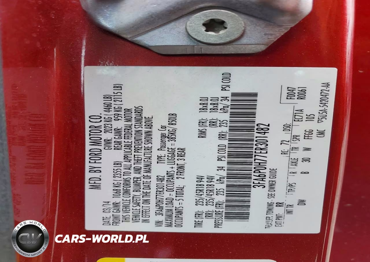 2014 Ford Fusion Se VIN:3FA6P0H77ER301482 - 12