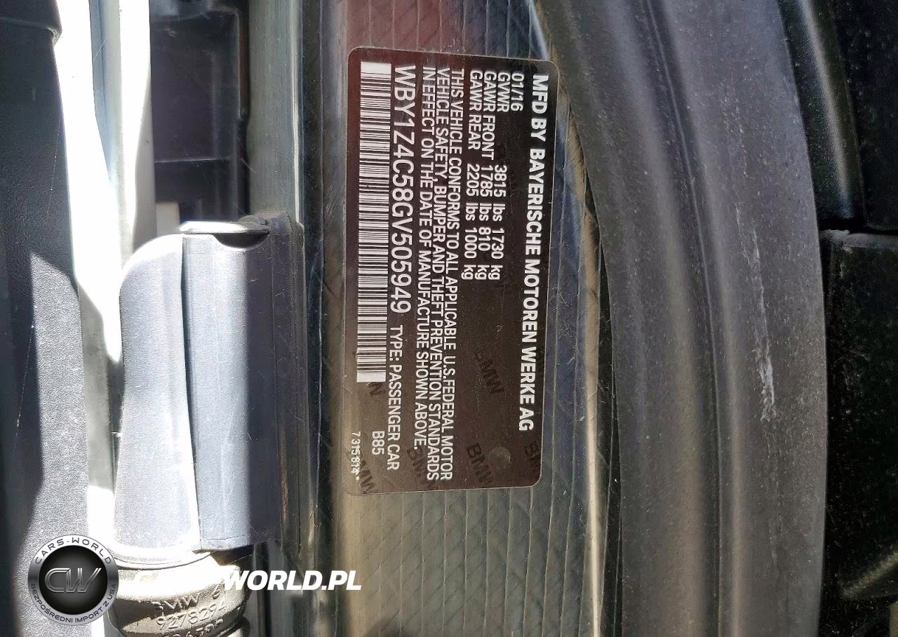 2016 BMW I3 Rex VIN:WBY1Z4C58GV505949 - 12