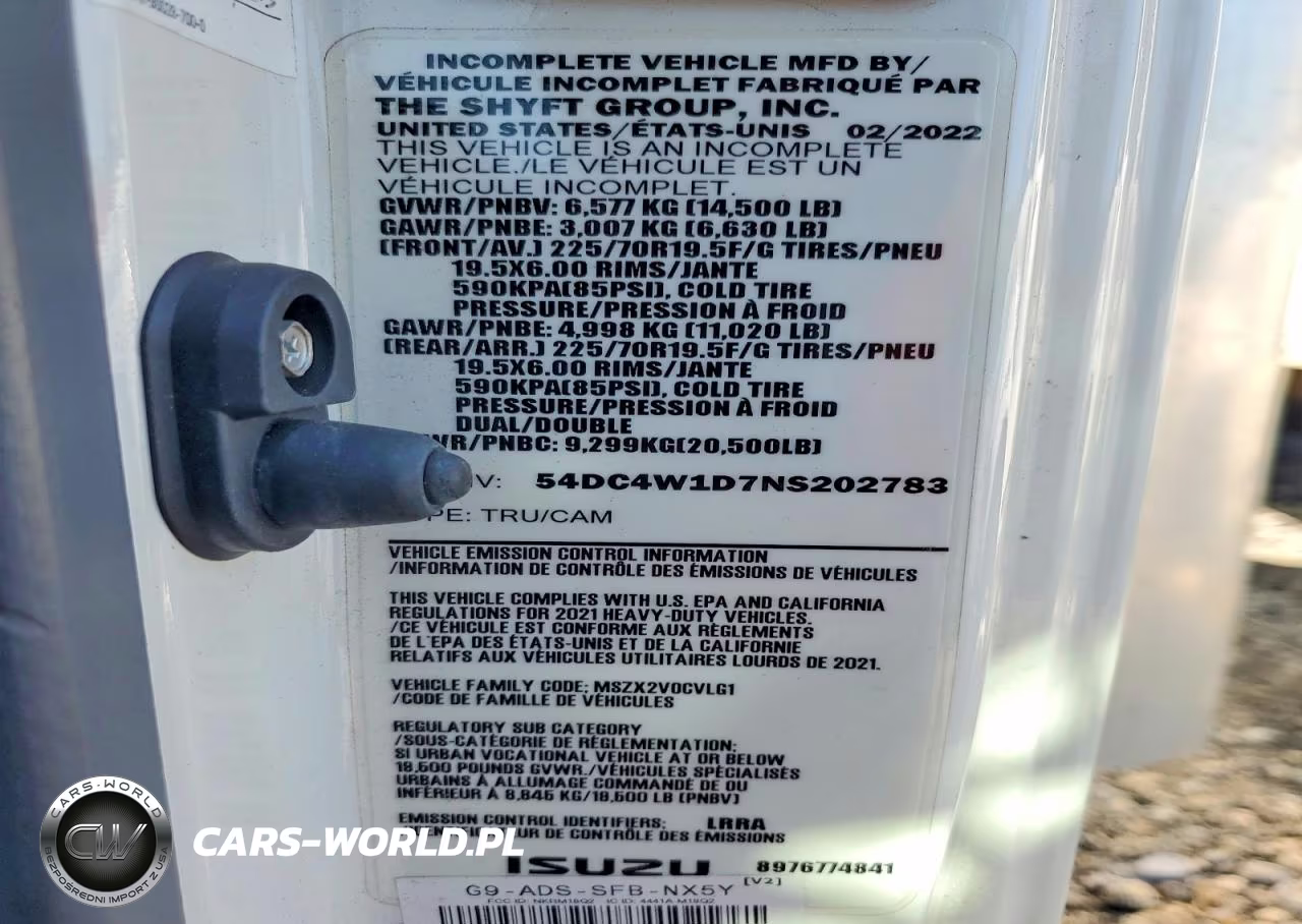 2022 Isuzu Npr Hd Delivery Truck VIN:54DC4W1D7NS202783 - 13