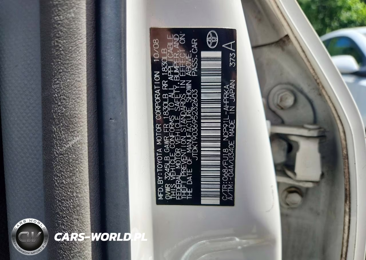 2009 Toyota Yaris Base VIN:JTDKT903695232603 - 12