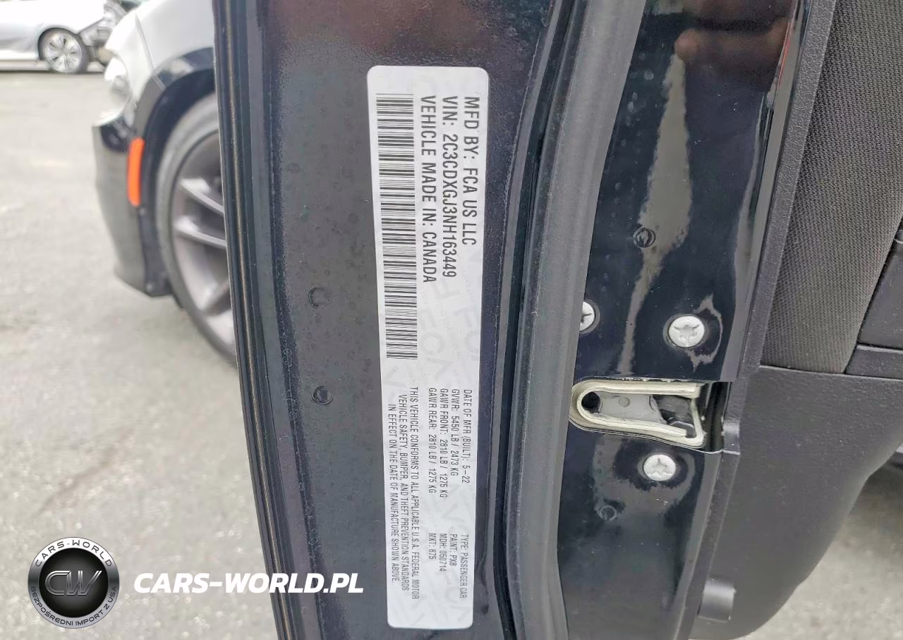 2022 Dodge Charger Scat Pack VIN:2C3CDXGJ3NH163449 - 12