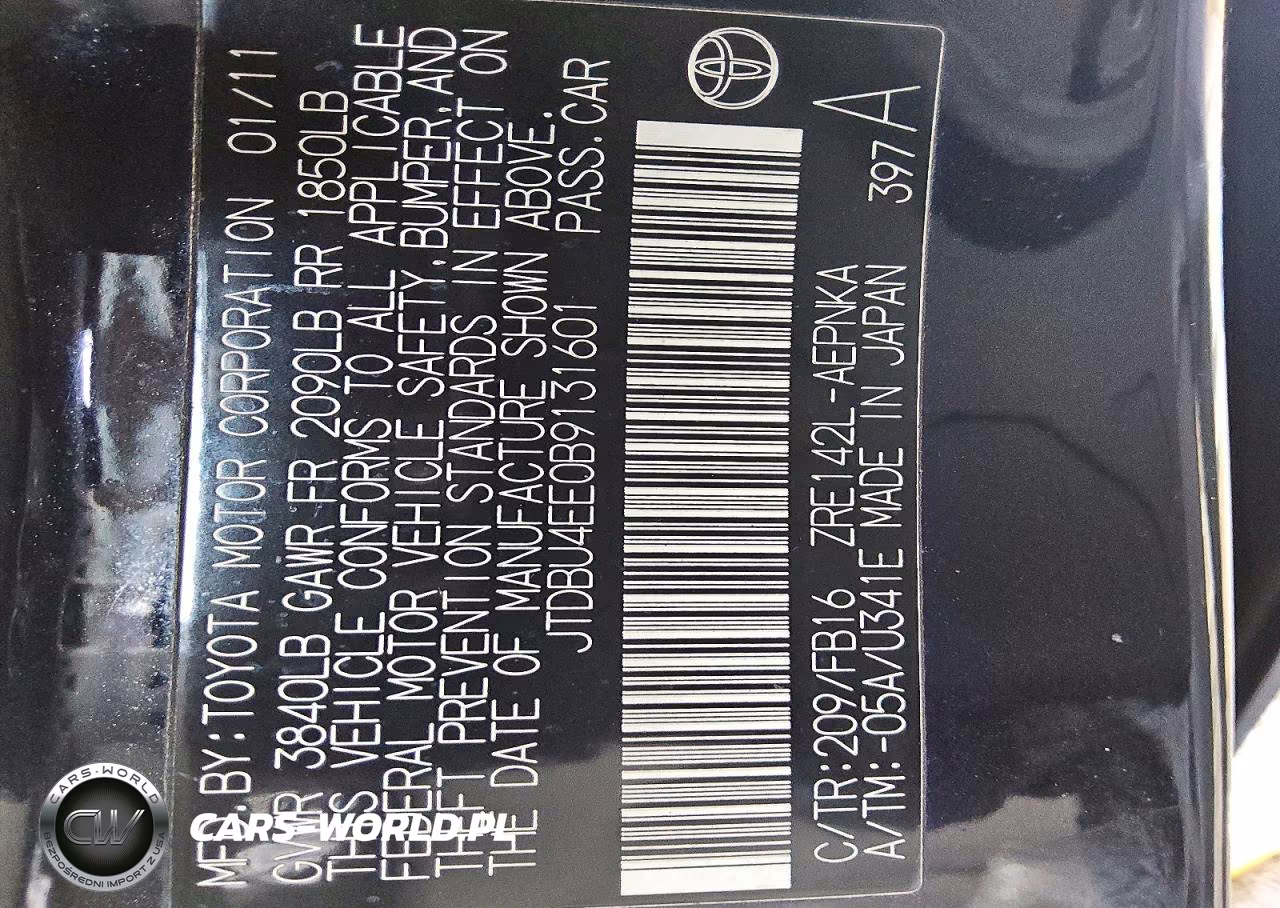 2011 Toyota Corolla Le VIN:JTDBU4EE0B9131601 - 12