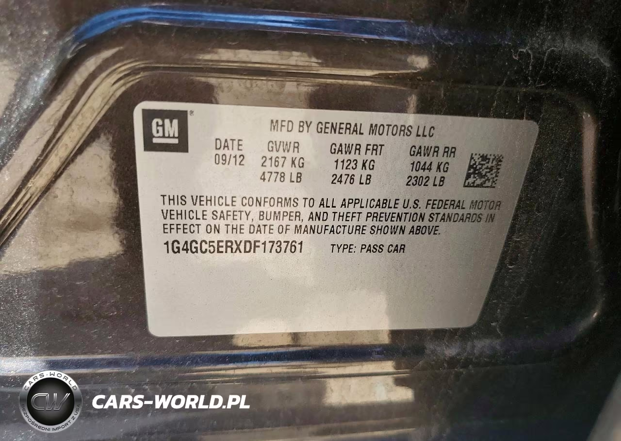 2013 Buick Lacrosse VIN:1G4GC5ERXDF173761 - 12