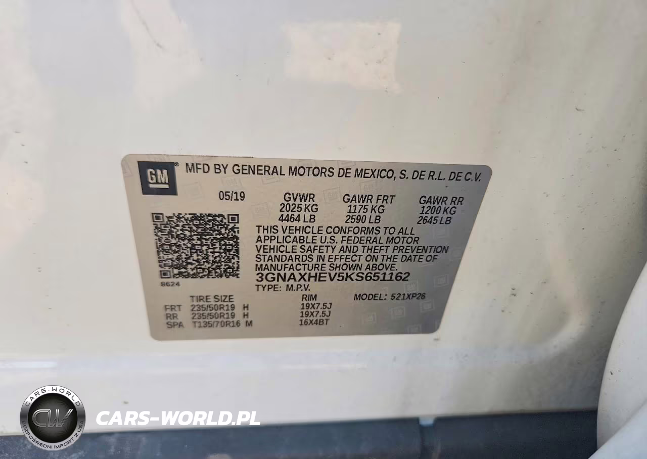 2019 Chevrolet Equinox Ls VIN:3GNAXHEV5KS651162 - 12