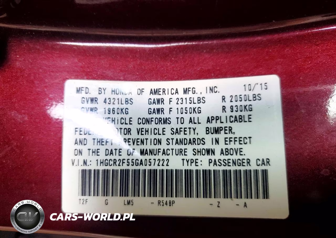 2016 Honda Accord Sport VIN:1HGCR2F55GA057222 - 12