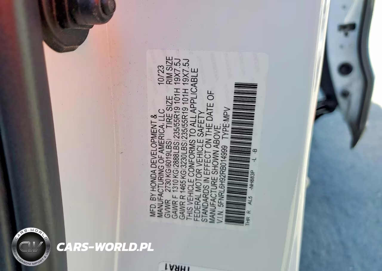 2024 Honda Odyssey Elite VIN:5FNRL6H92RB014999 - 13