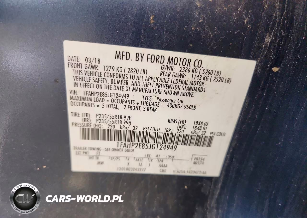 2018 Ford Taurus Sel VIN:1FAHP2E85JG124949 - 12