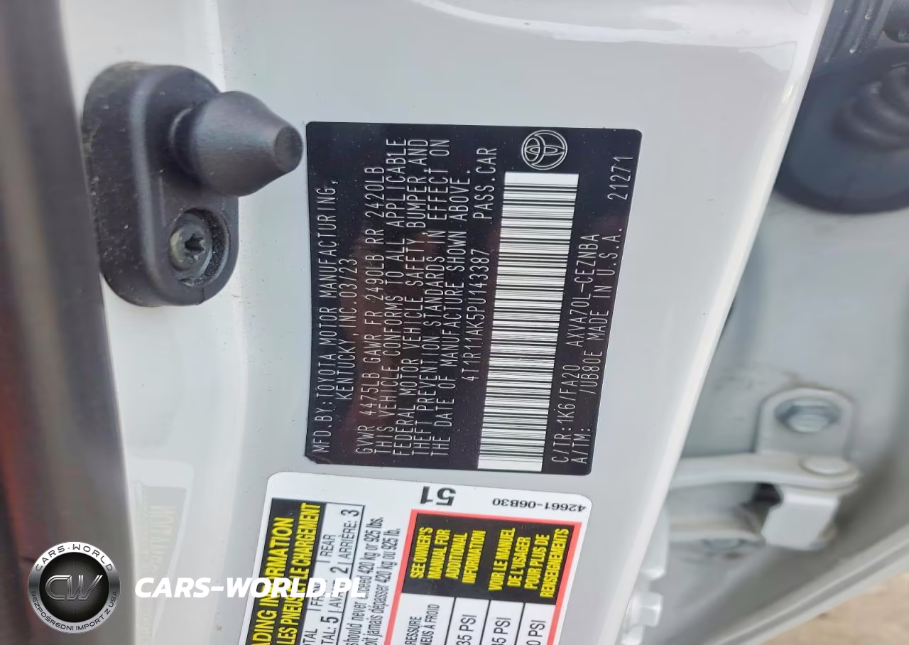 2023 Toyota Camry Le VIN:4T1R11AK5PU143387 - 12