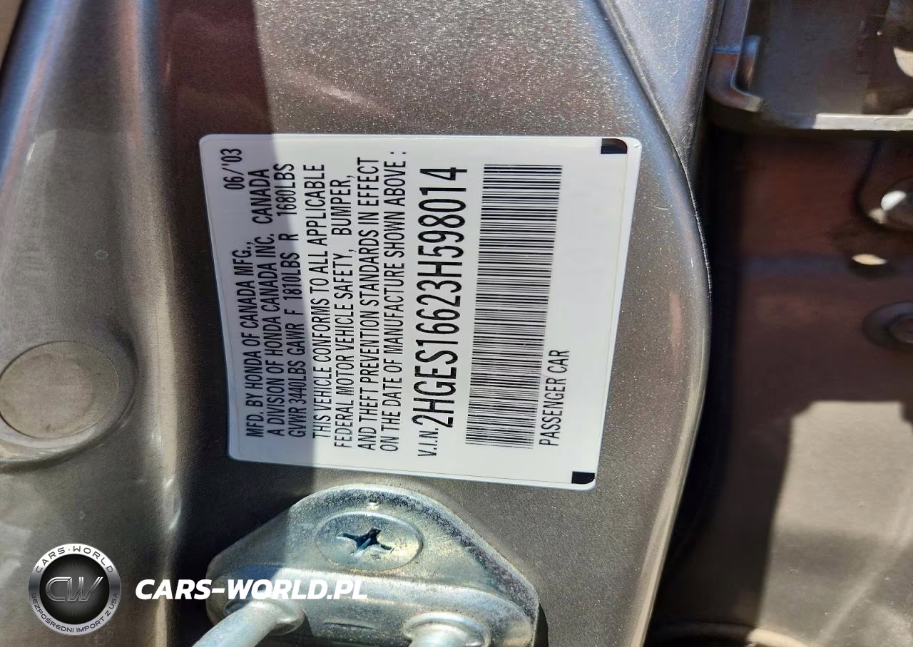 2003 Honda Civic Lx VIN:2HGES16623H598014 - 12