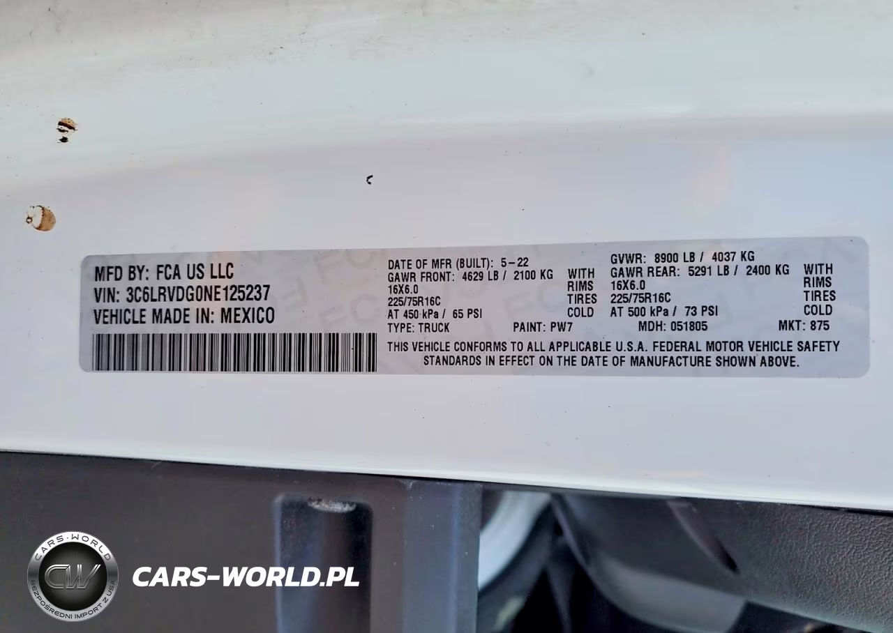 2022 Ram Promaster 2500 2500 High VIN:3C6LRVDG0NE125237 - 12