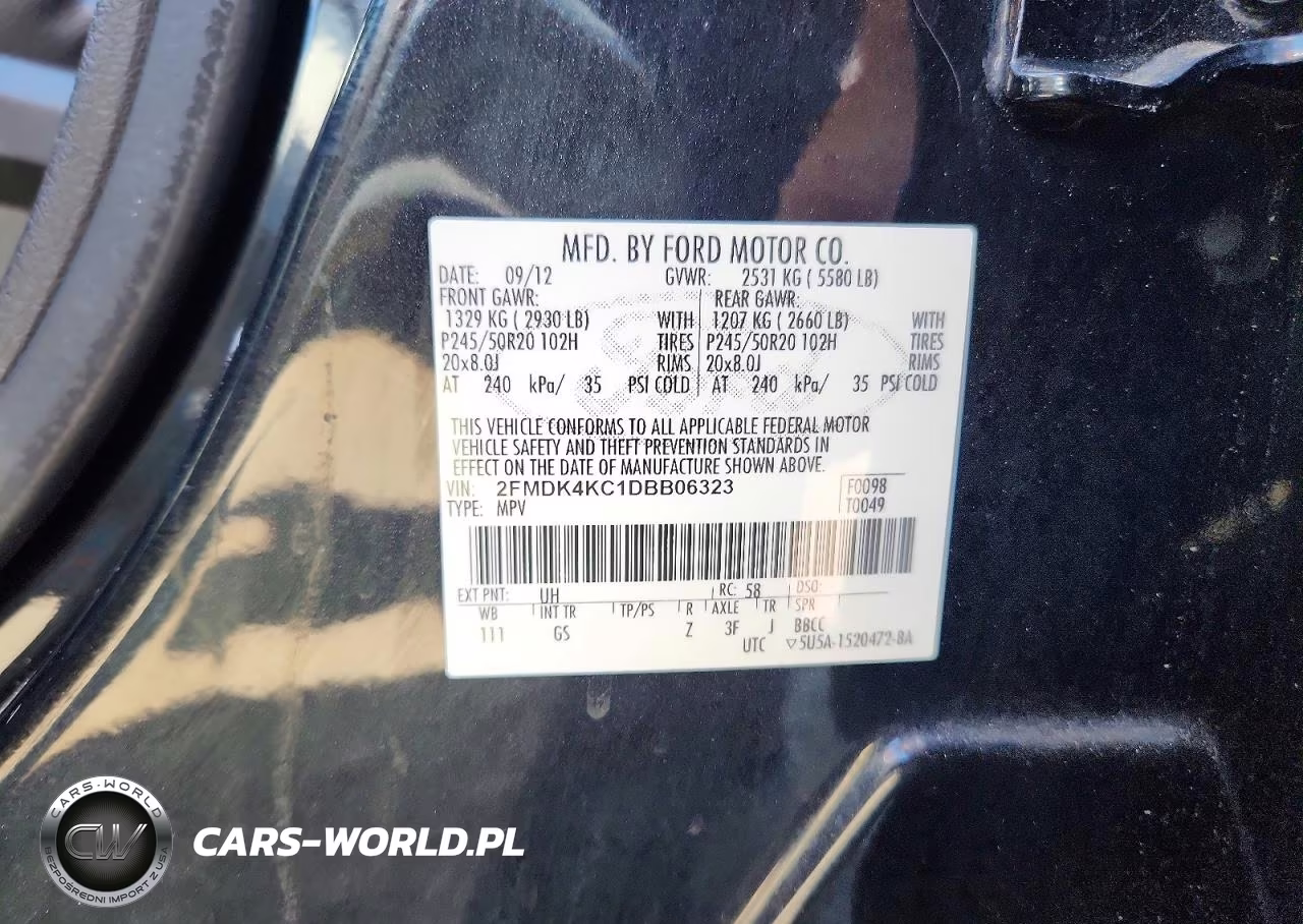 2013 Ford Edge Limited VIN:2FMDK4KC1DBB06323 - 13