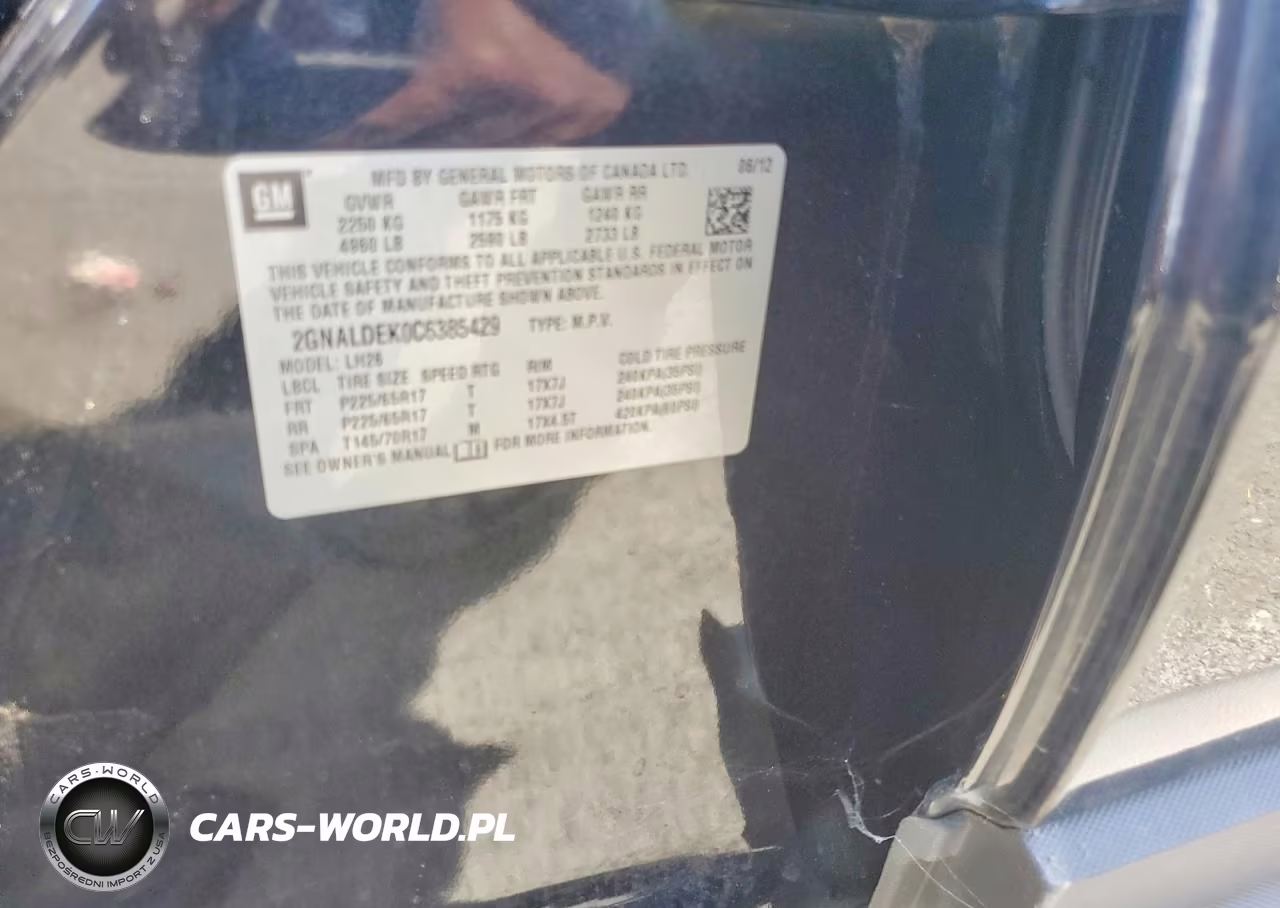 2012 Chevrolet Equinox Lt VIN:2GNALDEK0C6385429 - 12