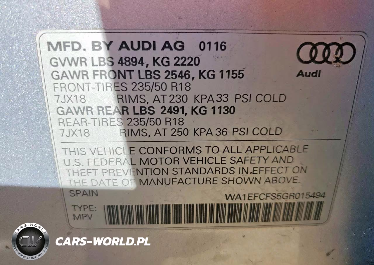 2016 Audi Q3 Premium Plus VIN:WA1EFCFS5GR015494 - 13