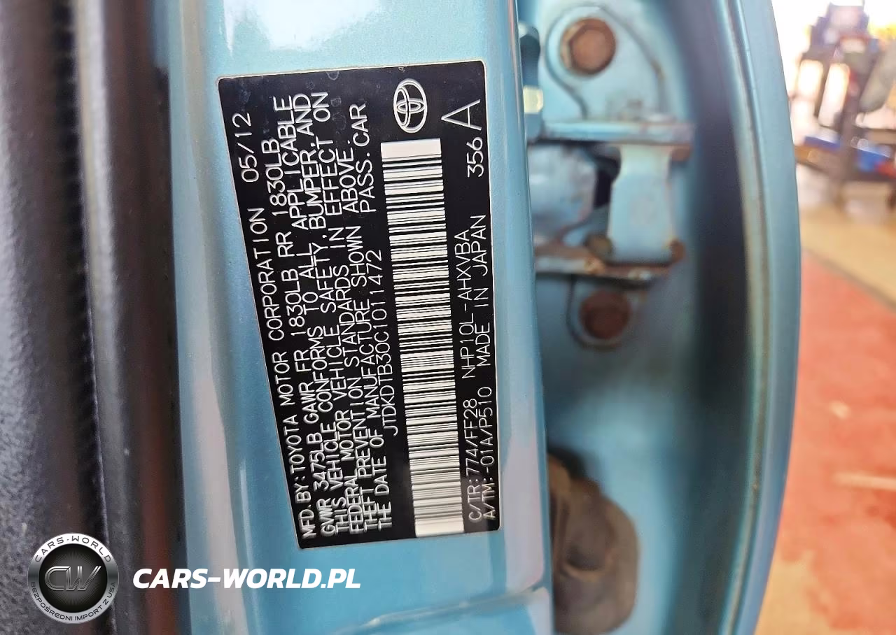 2012 Toyota Prius C Two VIN:JTDKDTB30C1011472 - 12