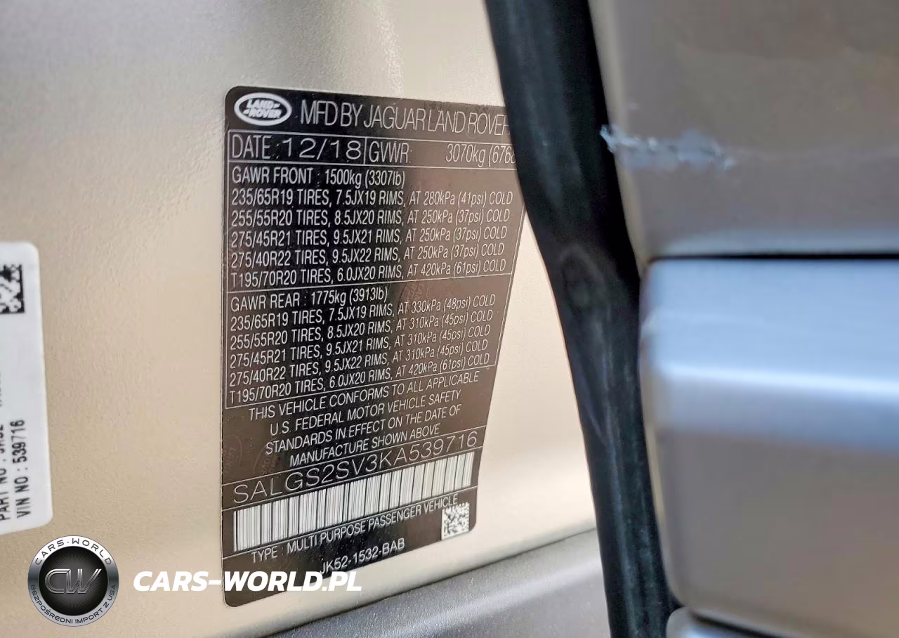 2019 Land Rover Range Rover Hse VIN:SALGS2SV3KA539716 - 13