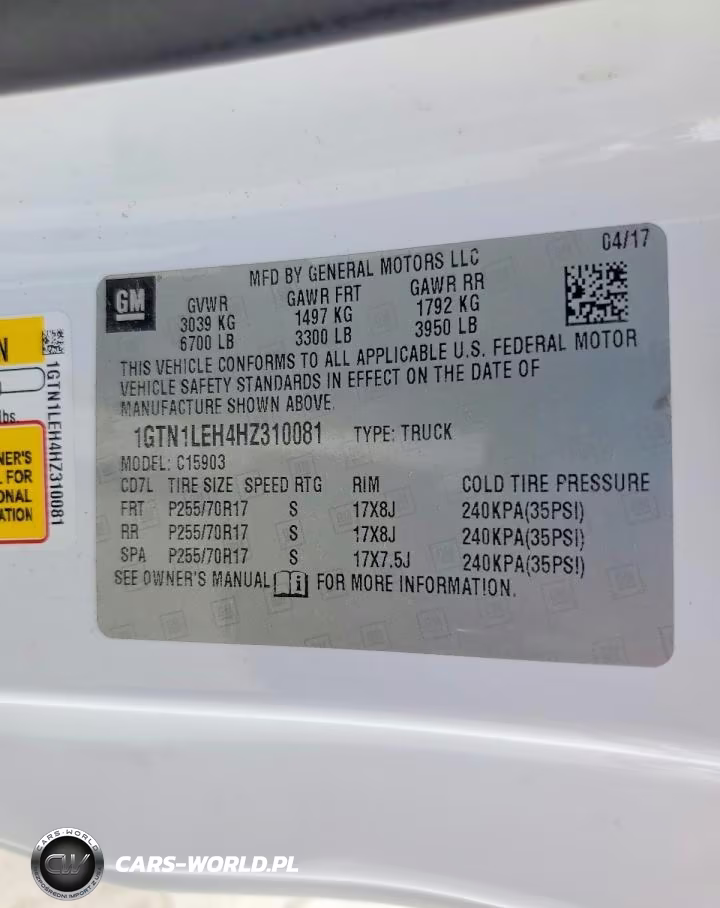 2017 GMC Sierra C1500 VIN:1GTN1LEH4HZ310081 - 12