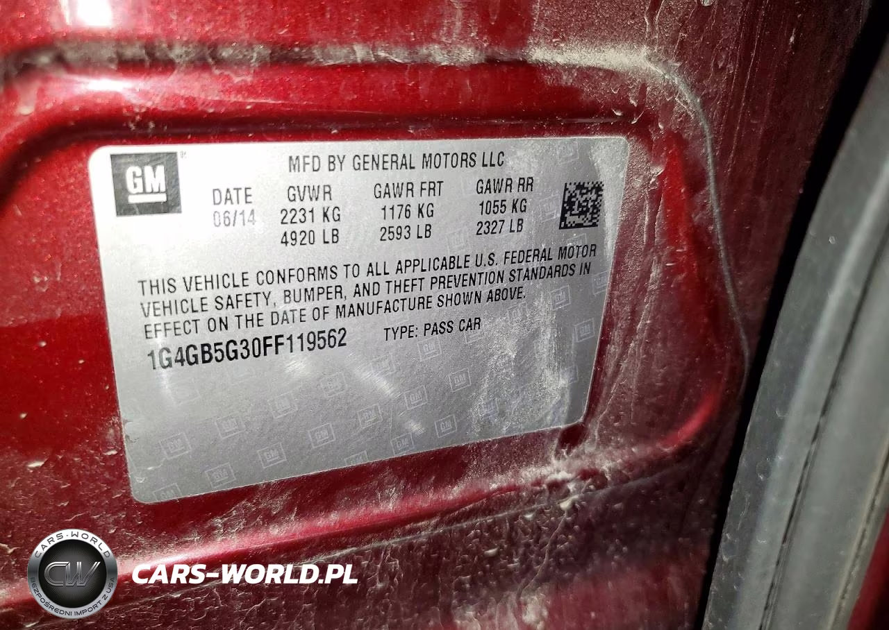 2015 Buick Lacrosse VIN:1G4GB5G30FF119562 - 12