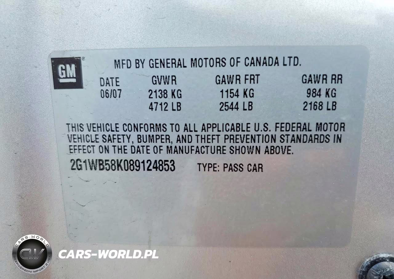 2008 Chevrolet Impala Ls VIN:2G1WB58K089124853 - 12