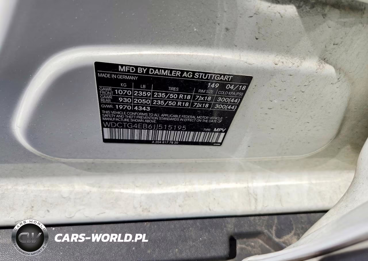 2018 Mercedes-Benz Gla 250 VIN:WDCTG4EB6JJ515195 - 12