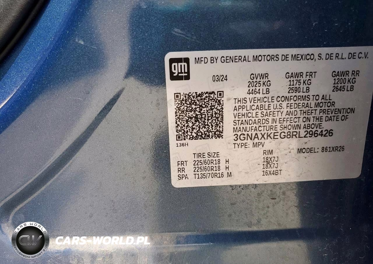 2024 Chevrolet Equinox Lt VIN:3GNAXKEG8RL296426 - 13