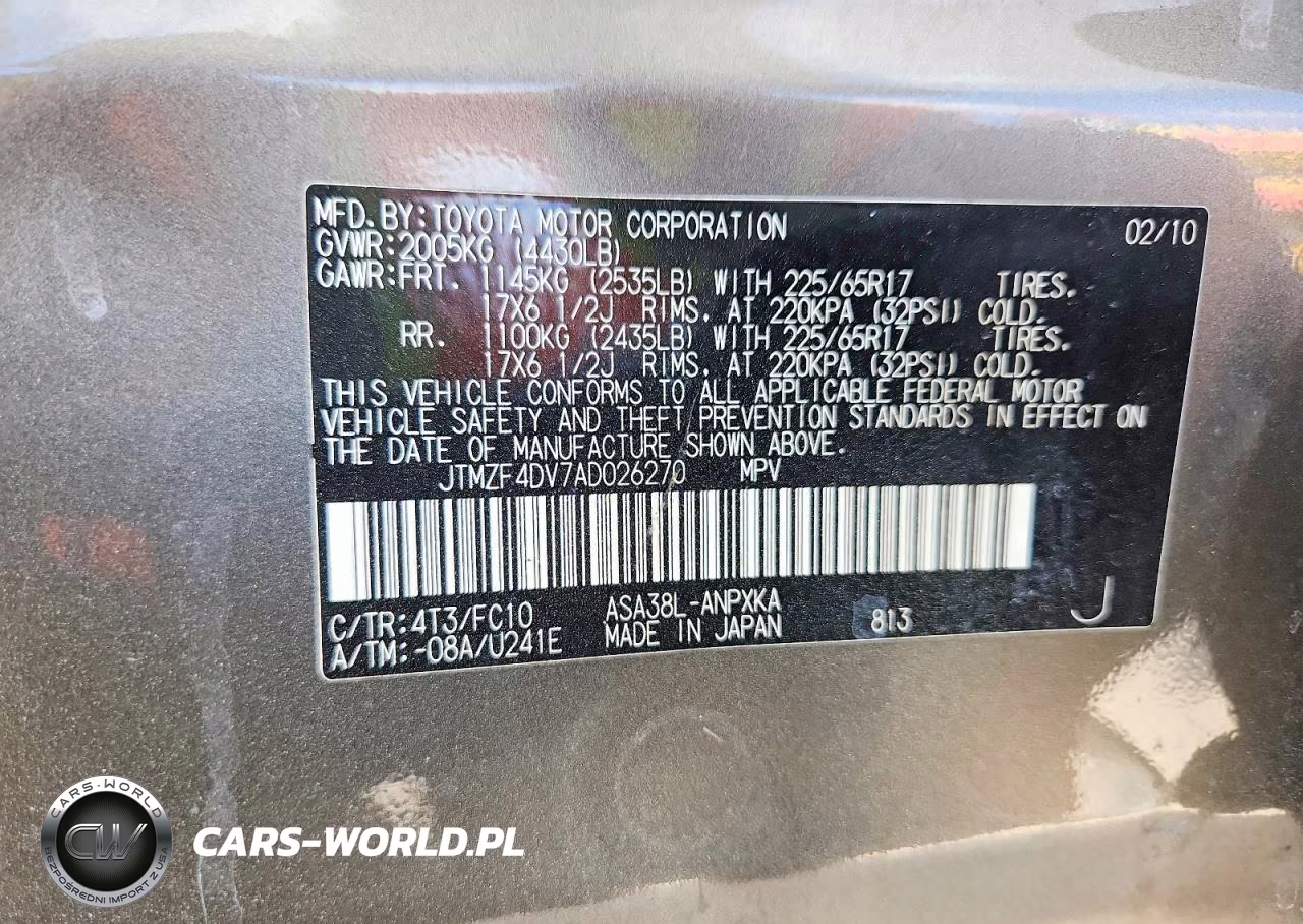 2010 Toyota Rav4 Base VIN:JTMZF4DV7AD026270 - 13