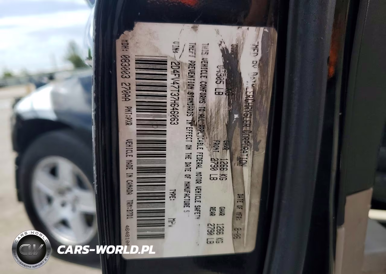 2007 Dodge Magnum Se VIN:2D4FV47T37H646063 - 12
