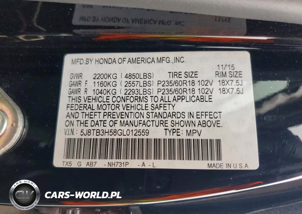 2016 Acura Rdx Technology VIN:5J8TB3H58GL012559 - 14